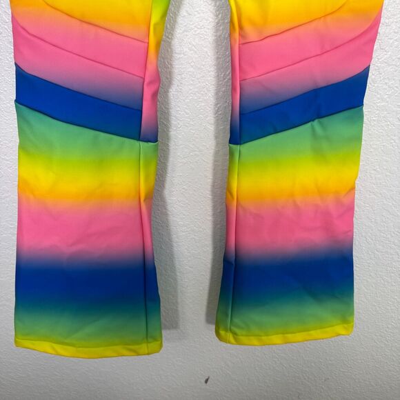 Perfect Moment Pants Womens XS Aurora High Waist Flare Ombre Rainbow Ski Snow - Picture 3 of 14
